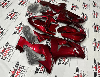Kawasaki ZX-10R Fairings (2006-2007) Red Candy, White from KingsMotorcycleFairings.com