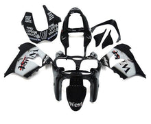 Kawasaki ZX-9R Fairings (2002-2003) Black, White, West at KingsMotorcycleFairings.com