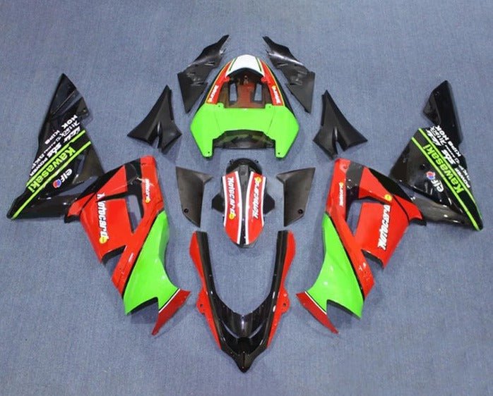 Kawasaki ZX10R Fairings (2004-2005) Red, Green, Black at KingsMotorcycleFairings.com