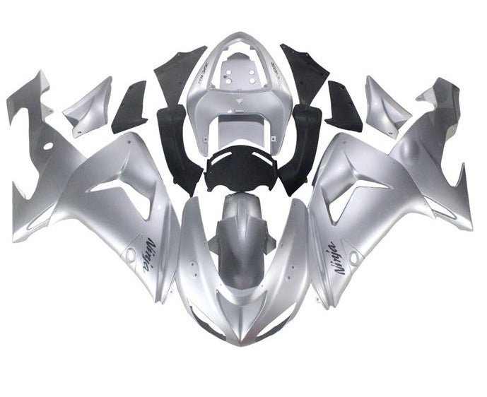 Kawasaki ZX10R Fairings (2006-2007) Light Silver at KingsMotorcycleFairings.com