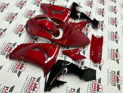 Kawasaki ZX10R Fairings (2006-2007) Red, Black from KingsMotorcycleFairings.com