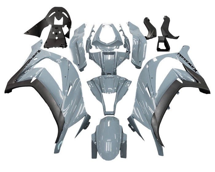 Kawasaki ZX10R Fairings (2011-2015) Nardo Gray at KingsMotorcycleFairings.com