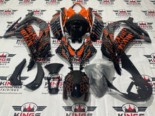 Fairings for Kawasaki ZX10R (2016-2020) Black, Red, Gray Honeycomb at KingsMotorcycleFairings.com