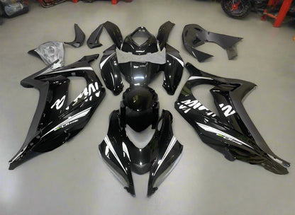 Kawasaki ZX-10R Fairings (2016-2020) Black, White Stripe at KingsMotorcycleFairings.com