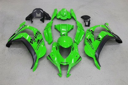 Kawasaki ZX10R Fairings (2016-2020) Green, Black, White at KingsMotorcycleFairings.com