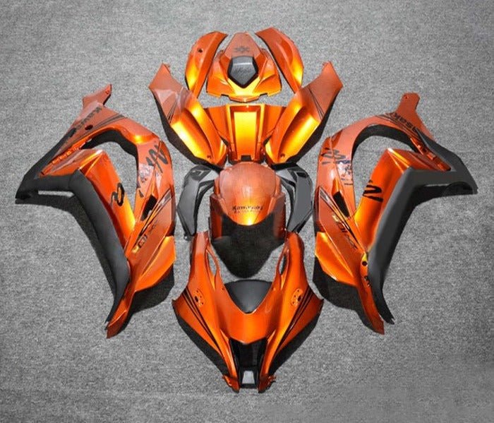 Kawasaki ZX-10R Fairings (2016-2020) Orange Rust, Black at KingsMotorcycleFairings.com