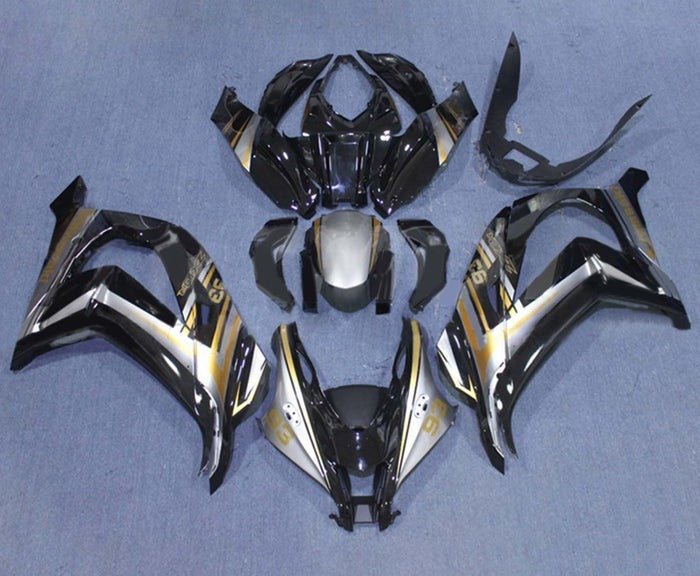 Kawasaki ZX-10R Fairings (2016-2020) Silver, Black, Gold at KingsMotorcycleFairings.com