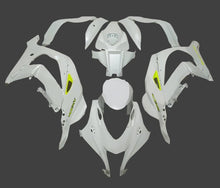 Kawasaki ZX10R Fairings (2016-2020) White, Neon Yellow at KingsMotorcycleFairings.com