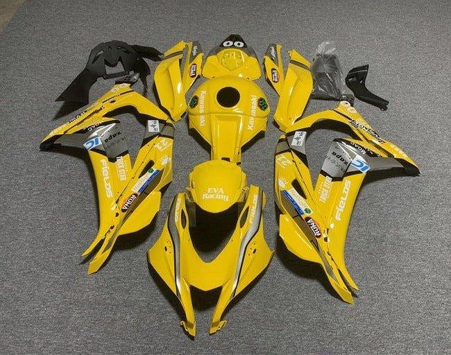 Kawasaki ZX10R Fairings (2016-2020) Yellow at KingsMotorcycleFairings.com