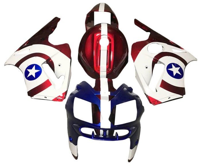 Kawasaki ZX12R Fairings (2000-2001) Blue, Red, White, Captain America at KingsMotorcycleFairings.com
