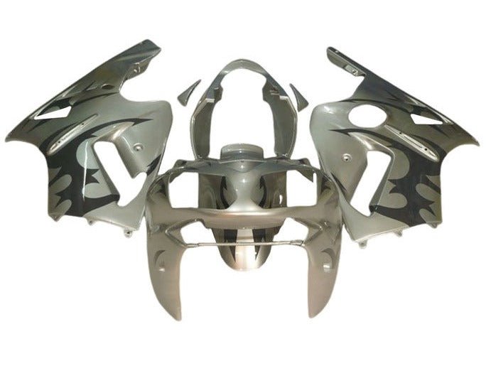 Kawasaki ZX12R Fairings (2000-2001) Silver, Black Tribal at KingsMotorcycleFairings.com