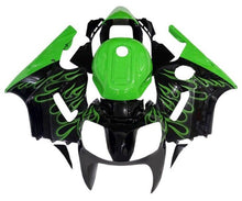 Kawasaki Ninja ZX12R Fairings (2002-2006) Black, Green Flames at KingsMotorcycleFairings.com
