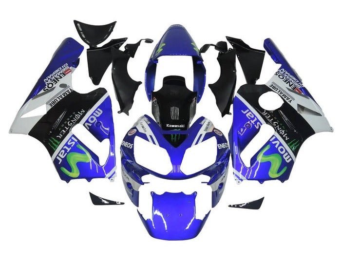 Kawasaki ZX12R Fairings (2002-2006) Blue, White, Black, Movistar at KingsMotorcycleFairings.com