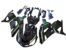 Kawasaki ZX14R Fairings (2006-2011) Black, Green, Silver Stripe at KingsMotorcycleFairings.com