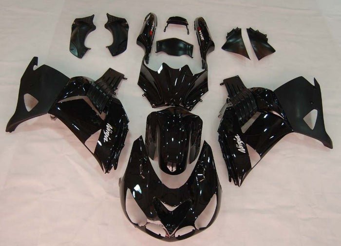 Kawasaki ZX14R Fairings (2006-2011) Gloss Black at KingsMotorcycleFairings.com.