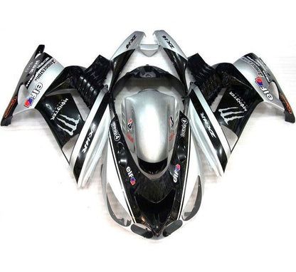 Kawasaki ZX-14R Fairings (2006-2011) Silver, Black Elf at KingsMotorcycleFairings.com