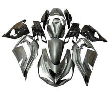 Kawasaki ZX14R Fairings (2012-2024) Metallic Silver, Black at KingsMotorcycleFairings.com