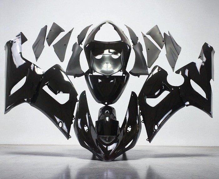 Kawasaki ZX6R 636 Fairings (2005-2006) All Black at KingsMotorcycleFairings.com