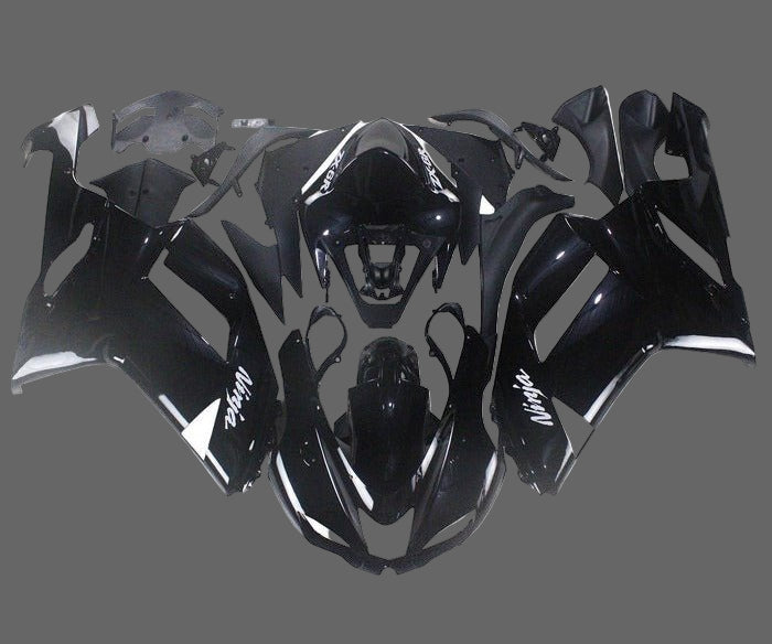 Kawasaki Ninja ZX6R 636 Fairings (2007-2008) Black at KingsMotorcycleFairings.com