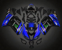 Kawasaki ZX6R 636 Fairings (2007-2008) Blue, Black, Green Monster at KingsMotorcycleFairings.com