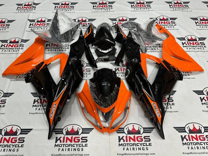 Kawasaki ZX6R 636 Fairings (2013-2018) Black, Orange, Silver at KingsMotorcycleFairings.com