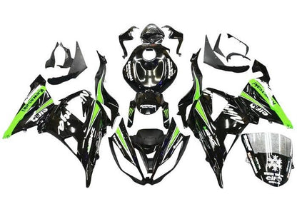 Kawasaki ZX6R 636 Fairings (2013-2018) Green, Black, White, Elf at KingsMotorcycleFairings.com