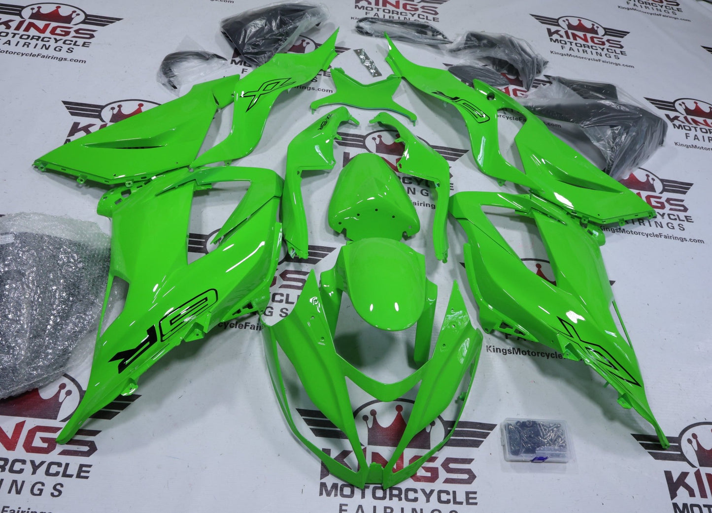Kawasaki ZX6R 636 Fairings (2013-2018) Kawi Green at KingsMotorcycleFairings.com