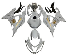 Kawasaki ZX6R 636 Fairings (2013-2018) White, Gold at KingsMotorcycleFairings.com