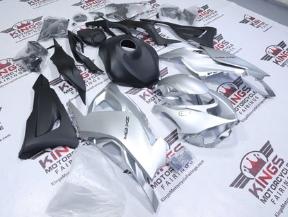 Kawasaki ZX6R 636 Fairings (2024-2025) Silver, Flat Black from KingsMotorcyceFairings.com