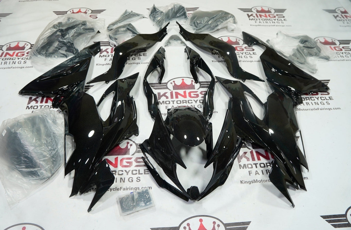 Kawasaki ZX6R Fairings (2019-2023) Rainbow Glitter at KingsMotorcycleFairings.com