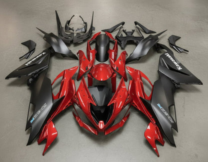 Kawasaki ZX6R Fairings (2019-2023) Red, Matte Black at KingsMotorcycleFairings.com