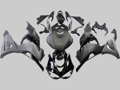 Kawasaki ZX6R Fairings (2024-2025) Matte Black, Matte Gray, Gloss Black at KingsMotorcycleFairings.com