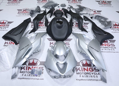 Kawasaki ZX6R Fairings (2024-2025) Silver, Flat Black at KingsMotorcyceFairings.com