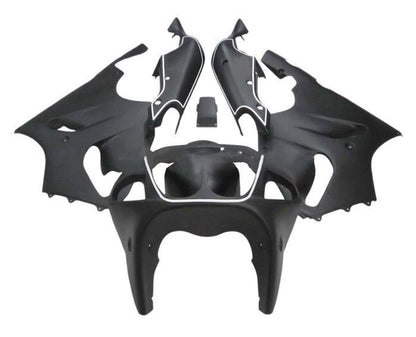 Kawasaki ZX-7R Fairings (1996-2002) Matte Black, White Stripe at KingsMotorcycleFairings.com