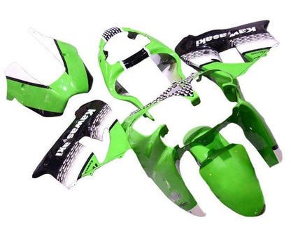 Kawasaki ZX9R Fairings (2000-2001) Green, Black, White Arrows at KingsMotorcycleFairings.com