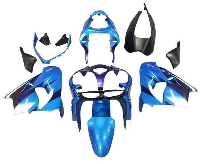 Kawasaki ZX9R Fairings (2002-2003) Blue, Dark Blue, White at KingsMotorcycleFairings.com