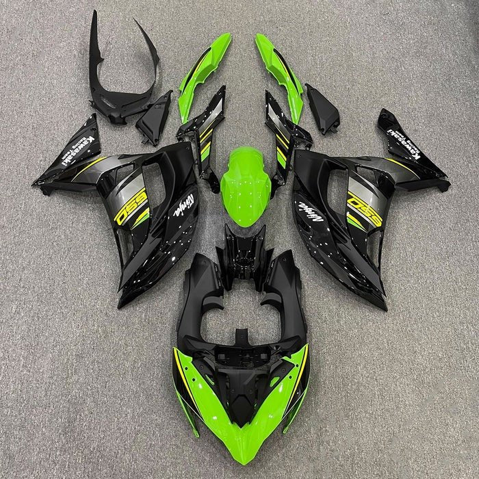 Kawasaki Ninja 650R Fairing Kit (2017-2019) Green, Black, Yellow at KingsMotorcycleFairings.com