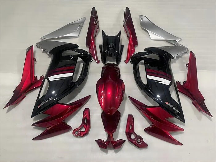 Kawasaki Ninja 650 Fairing Kit (2020-2025) Dark Red, Black, Silver at KingsMotorcycleFairings.com