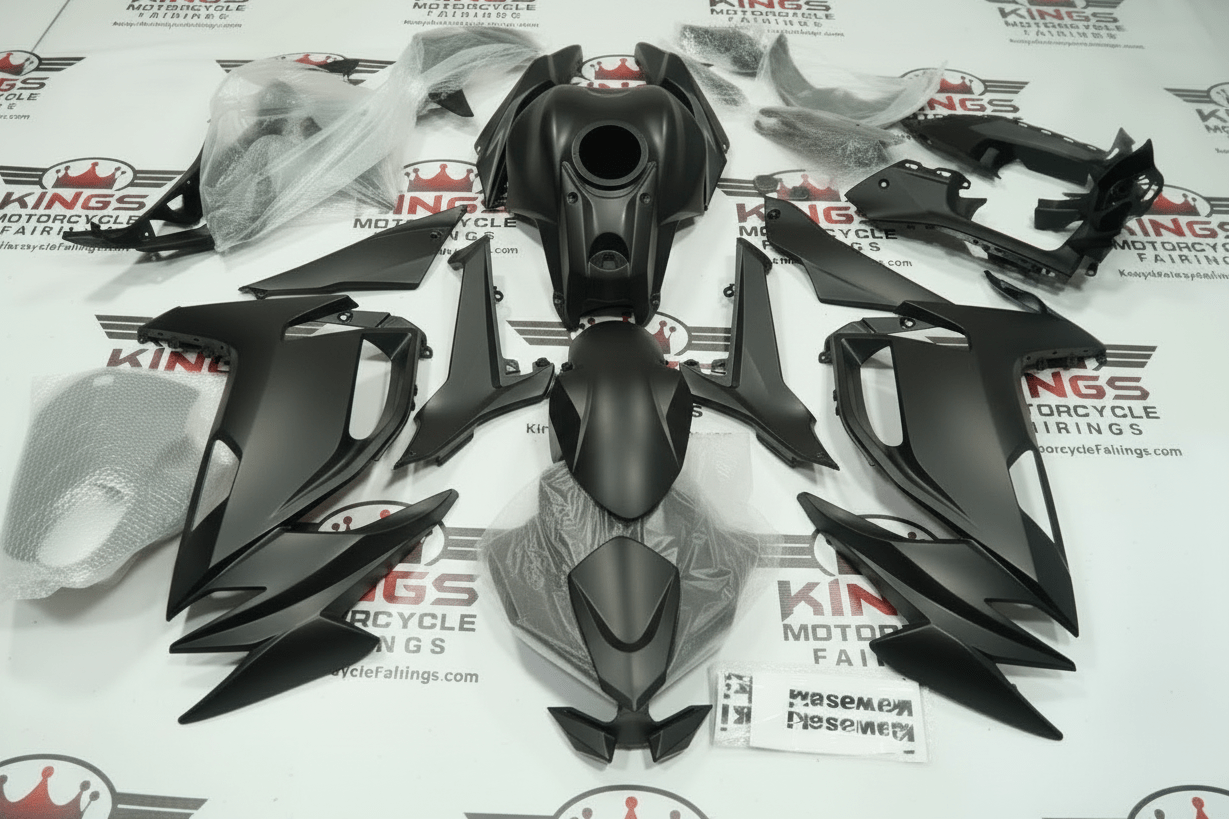 Kawasaki Ninja 650 Fairings (2020-2025) Matte Black from KingsMotorcycleFairings.com