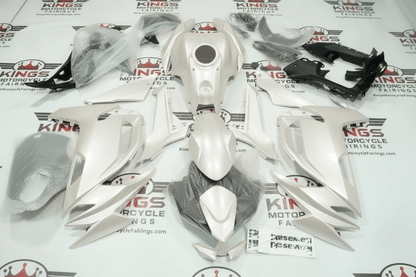 Kawasaki Ninja 650 Fairings (2020-2025) Pearl White from KingsMotorcycleFairings.com