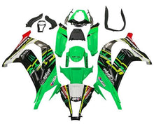 Kawasaki Ninja ZX10R Fairings (2011-2015) Green, Yellow, Stripe at KingsMotorcycleFairings.com