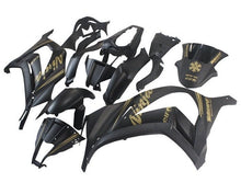 Kawasaki Ninja ZX10R Fairings (2011-2015) Matte Black, Gold at KingsMotorcycleFairings.com