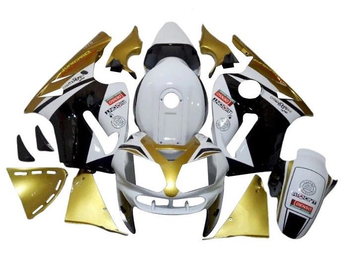 Kawasaki Ninja ZX12R Fairings (2000-2001) White, Gold, Black at KingsMotorcycleFairings.com