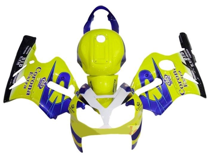 Kawasaki Ninja ZX12R Fairings (2000-2001) Yellow, Blue Corona at KingsMotorcycleFairings.com