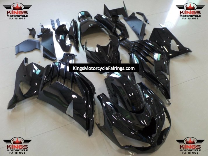 Kawasaki Ninja ZX14R Fairings (2012-2024) Black at KingsMotorcycleFairings.com