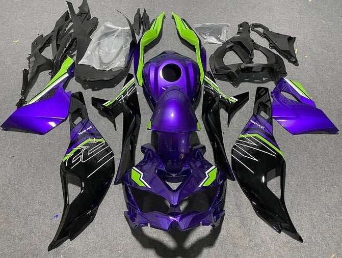 Kawasaki Ninja ZX25R Fairing set (2019-2025) Purple, Black, Green at KingsMotorcycleFairings.com