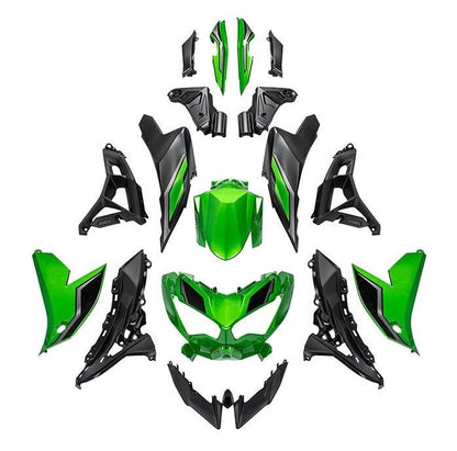 Kawasaki Versys 650 Fairings (2022-2025) Green, Black from KingsMotorcycleFairings.com