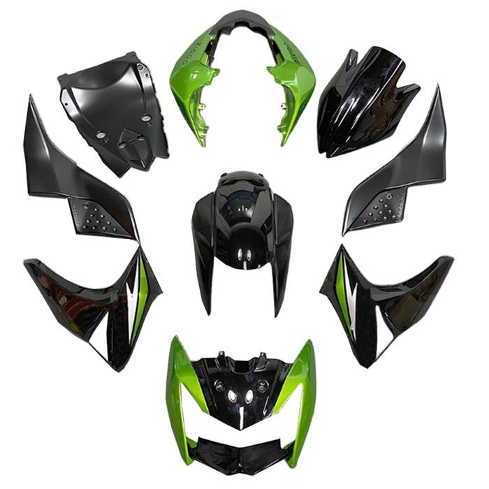 Kawasaki Z1000 Fairings (2007-2009) Black, Green, Silver from KingsMotorcycleFairings.com