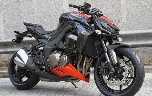 Kawasaki Z1000 Fairings (2014-2019) Black, Orange from KingsMotorcycleFairings.com