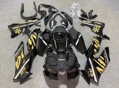 Kawasaki ZX10RR Fairings (2021-2025) Black, Gold Elf at KingsMotorcycleFairings.com